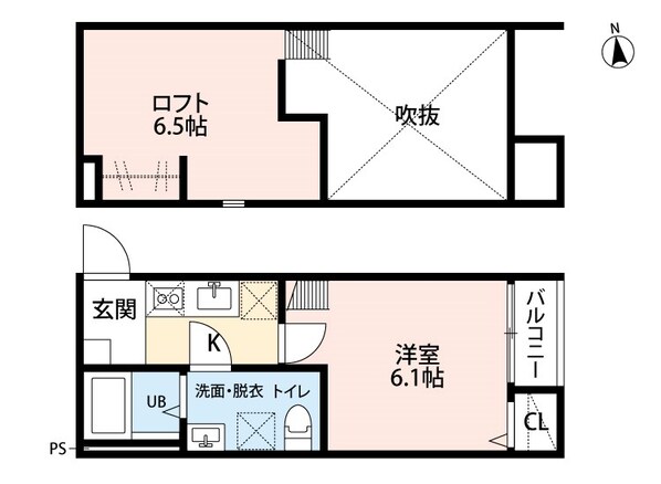 薬師堂駅 徒歩9分 1階の物件間取画像